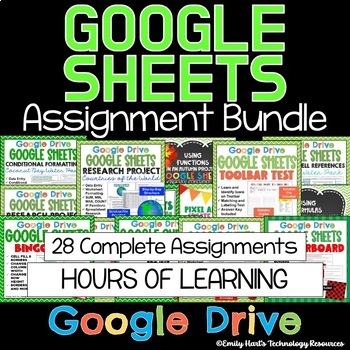 Preview of GOOGLE SHEETS COMPLETE PROJECT BUNDLE - 28 ENGAGING COMPUTER LAB ASSIGNMENTS