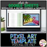 GOOGLE SHEETS DIY Digital Pixel Art Template EDITABLE | Be