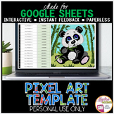 DIY Digital Resource Pixel Art Template EDITABLE | Cartoon Panda