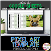 DIY Digital Resource Pixel Art Template EDITABLE | Frenchie