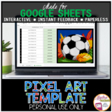 GOOGLE SHEETS DIY Digital Pixel Art Template EDITABLE | So