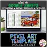 DIY Digital Resource Pixel Art Template EDITABLE | Summer 