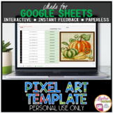 GOOGLE SHEETS DIY Digital Pixel Art Template EDITABLE | TH