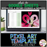 GOOGLE SHEETS DIY Digital Pixel Art Template EDITABLE | Va