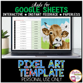 GOOGLE SHEETS DIY Digital Resource Pixel Art Template EDIT