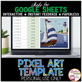 GOOGLE SHEETS DIY Digital Resource Pixel Art Template EDIT