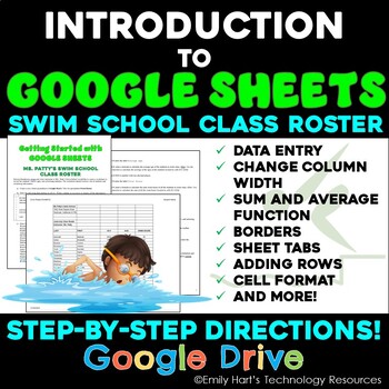 Preview of GOOGLE SHEETS: Introduction to Spreadsheet Formatting & Formulas - Swim School