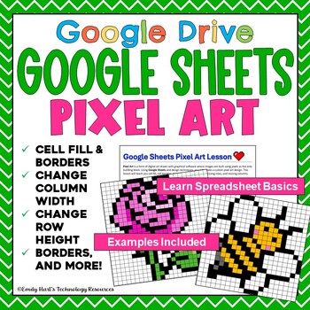 Preview of GOOGLE SHEETS: Pixel Art Lesson - Create Your Own Art Design Using Pixel Art