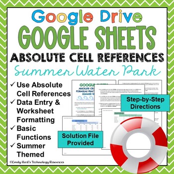 Preview of GOOGLE SHEETS: SUMMER Spreadsheet Project Using 3D & Absolute Cell References