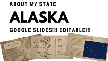 Preview of GOOGLE SLIDES About My State: Alaska (Virtual Distance Learning)