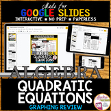 GOOGLE SLIDES Algebra 1 Quadratic Functions Digital Review Cards