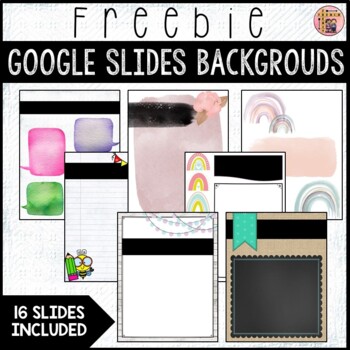 Preview of GOOGLE SLIDES BACKGROUNDS & TEMPLATES - FREEBIE (FRENCH OR ENGLISH, EDITABLE)