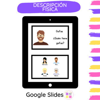 Preview of GOOGLE SLIDES | CI | PHYSICAL DESCRIPTION | DESCRIPCIÓN FÍSICA | GUESS WHO