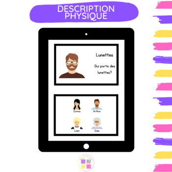 Preview of GOOGLE SLIDES | CI | PHYSICAL DESCRIPTION | DESCRIPTION PHYSIQUE | GUESS WHO