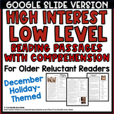 GOOGLE SLIDES: High Interest: Low Level Readings: December