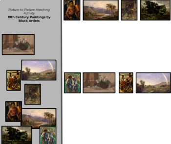 Preview of GOOGLE SLIDES Montessori Art History Matching 19th Century Black Artists