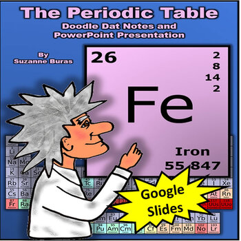 Preview of GOOGLE SLIDES: Periodic Table - PowerPoint with Doodle Dat Notes