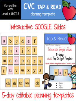 Preview of GOOGLE SLIDES {editable 5-Day BUILD, TAP & READ planning template} 