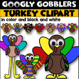 GOOGLY GOBBLERS Clipart | FALL | THANKSGIVING TURKEYS