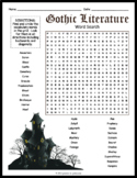GOTHIC LITERATURE GENRE - Word Search Worksheet Activity -