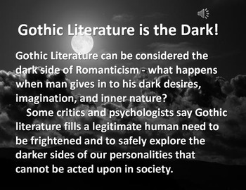 my introduction to gothic literature quick write
