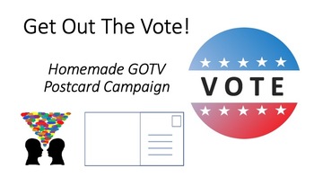 Preview of GOTV Get Out The Vote Postcard Campaign Project!  PowerPoint