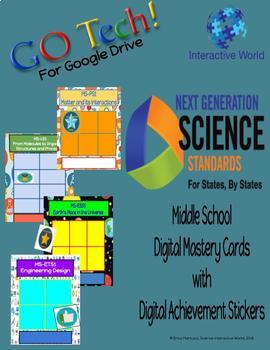 Preview of GOTech!! NGSS Digital Mastery Charts for Middle School (with Digital Stickers)
