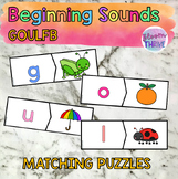 GOULFB Beginning Sounds Matching Puzzle Cards