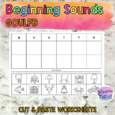 GOULFB Beginning Sounds NO PREP Cut and Paste Worksheets