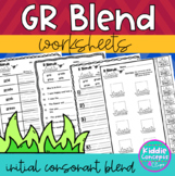 GR Blend Worksheets - Initial Consonant Blends