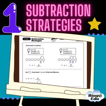 GRADE 1: Unit 7 Subtraction Strategies ( Example / Practice / Quiz )