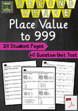 2nd Grade Unit & Test: Place Value to 999 (TEKS, STAAR, Co