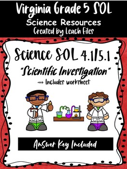 Preview of Scientific Investigation VA Science SOL 4.1-5.1 Worksheet