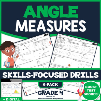 Preview of GRADE 4 ANGLE MEASURES: 6 Skills-Boosting Math Worksheets