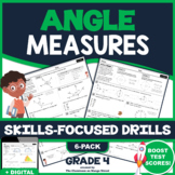 GRADE 4 ANGLE MEASURES: 6 Skills-Boosting Math Worksheets