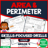 GRADE 4 AREA & PERIMETER: 5 Skills-Boosting Math Worksheet