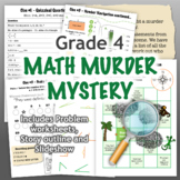 GRADE 4 CSI Math Murder Mystery Activity - Fun Review of a
