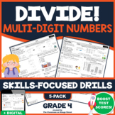 GRADE 4 DIVISION: 5 Skills-Boosting Math Worksheets | (4.NBT.6)