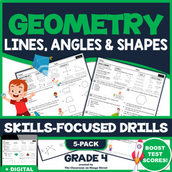 Preview of GRADE 4 GEOMETRY: 5 Skills-Boosting Math Worksheets