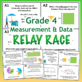 GRADE 4 MD Relay Race - Math Measurement and Data Activity