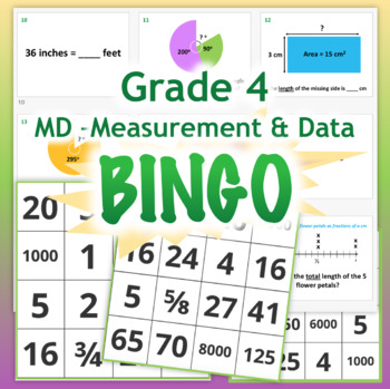 Preview of GRADE 4 Math MD Bingo - Measurement and Data