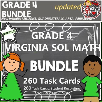 Preview of GRADE 4 VIRGINIA SOL MATH TASK CARDS BUNDLE