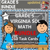 GRADE 5 BUNDLE REVISED VIRGINIA SOL MATH TASK CARDS TEST PREP