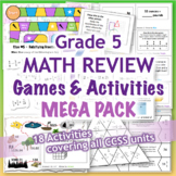 GRADE 5 Math Review Games & Activities MEGA PACK / Bundle 