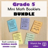 GRADE 5 Mini Math Booklets - Fun Review - Each contains a 