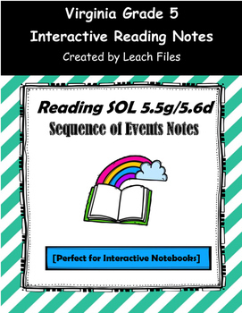 Preview of 5th Grade VA SOL 5.5 SEQUENCE OF EVENTS NOTES