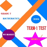 GRADE 7 MATHEMATICS TERM-1 TEST & MEMORANDUM