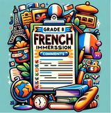 GRADE 8 FRENCH IMMERSION REPORT CARD COMMENTS A-D