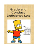 GRADE AND CONDUCT DEFICIENCY LOG (FOREVER FREE ON TPT)