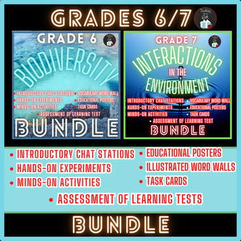 Preview of GRADES 6/7 BIODIVERSITY & INTERACTIONS IN THE ENVIRONMENT | UNIT BUNDLE